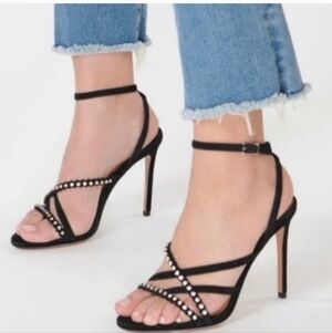 Veronica Beard Noelle Suede Rhinestone Sandal